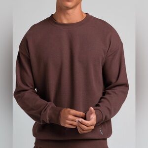 Comfrt Brown Waffle Unisex Pullover Sweater Size Medium